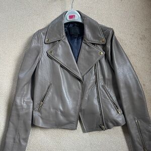 PRICE DROP!  J.Crew COLLECTION Jenna Lyons-era Biker Jacket -- ECRU -- size 4